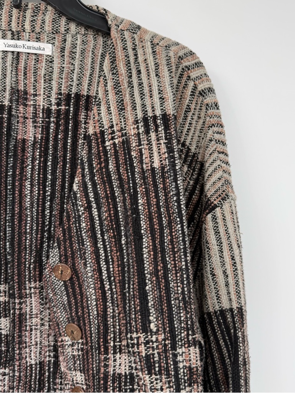 Yasuko Kurisaka Handmade Woven Cardigan Jacket One Size - Picture 4 of 5